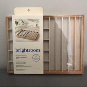 Brightroom Stackable Bamboo Divided Accessory Tray.